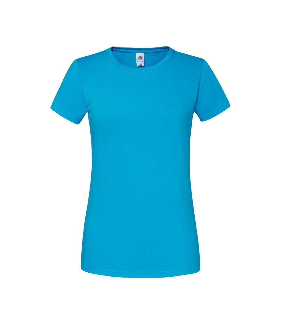 Womens/ladies premium ringspun cotton lady fit t-shirt azure blue Fruit of the Loom-2