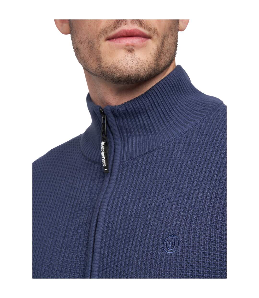 Mens gardfire knitted jumper navy Duck and Cover-3