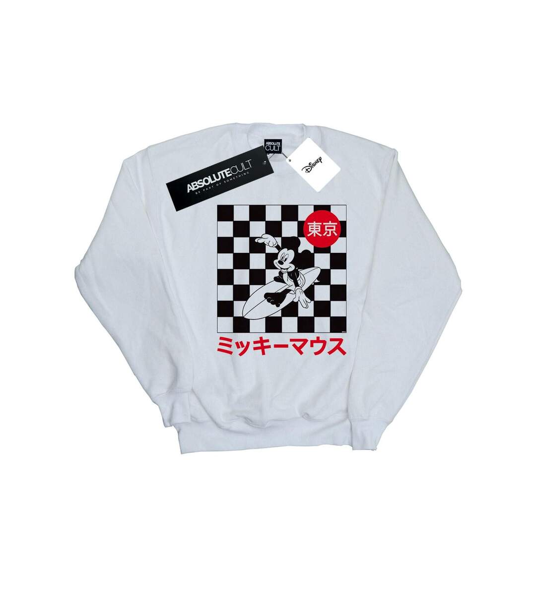 Disney Sweat-shirt de surf Mickey Mouse Femme/Ladies (Blanc) - UTBI28270-1