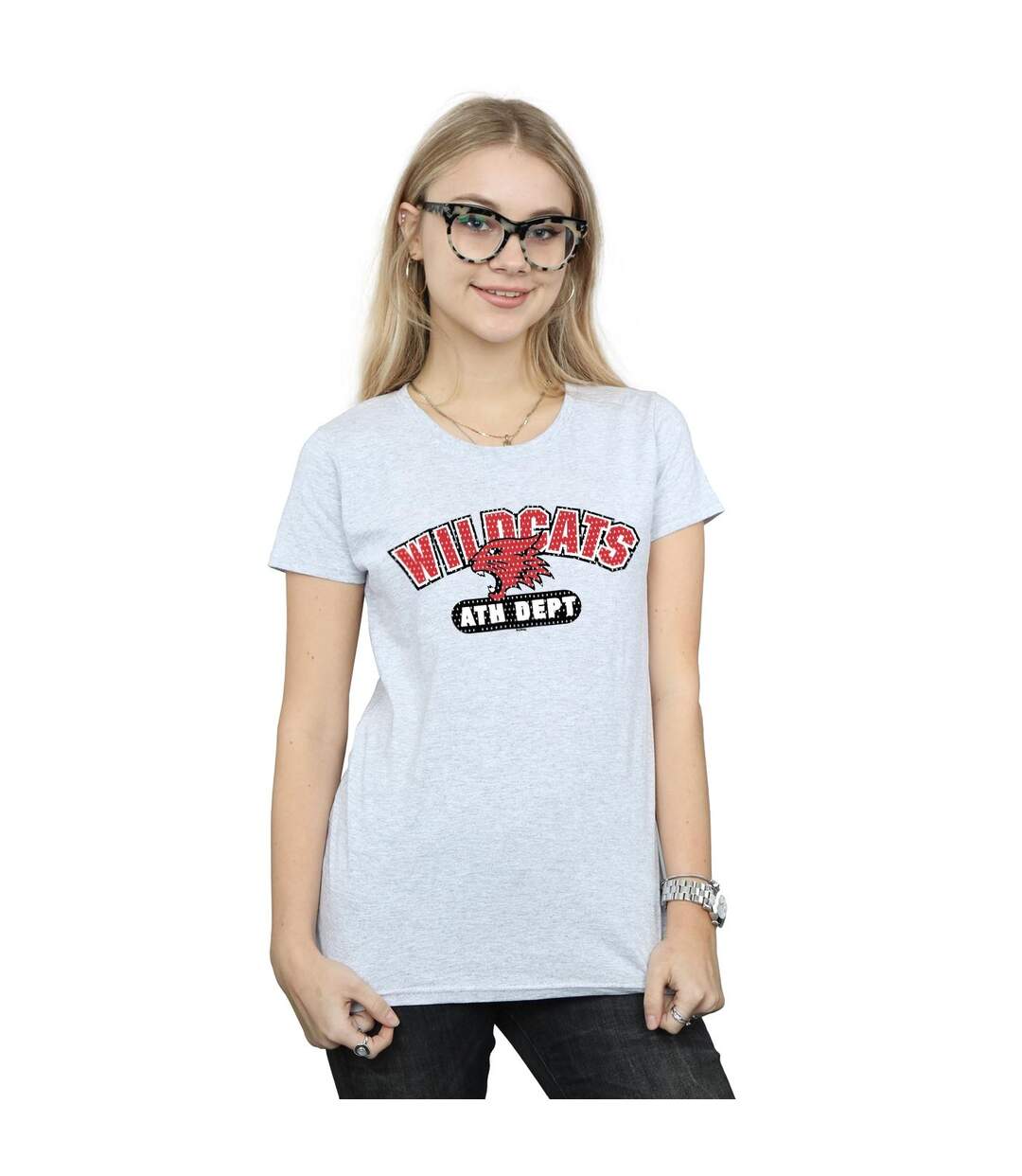 Disney T-shirt en coton High School Musical The Musical Wildcats Athletic Womens/Ladies (Gris sportif) - UTBI24355-2