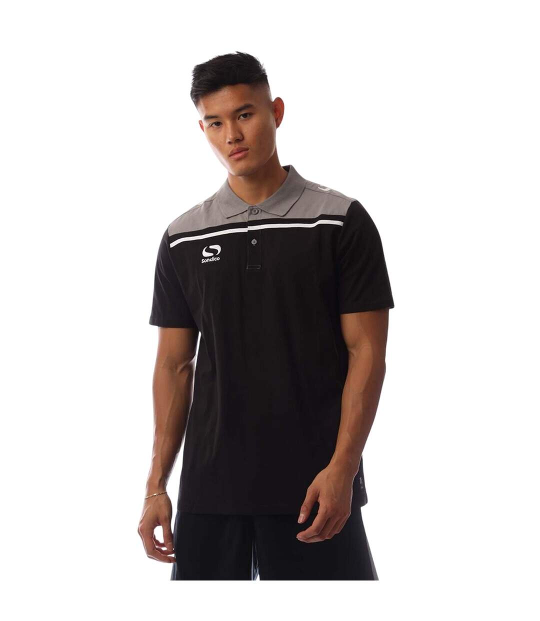 Polo Precision Homme Noir Anthracite Sondico-2