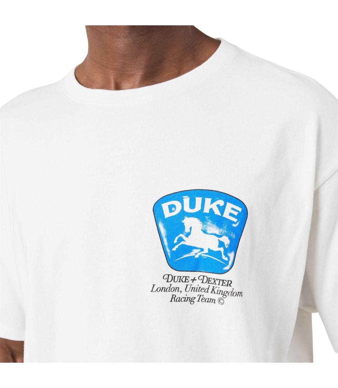 T-shirt Motif/style Imprimé Au Dos Homme Vieux Blanc Duke-4