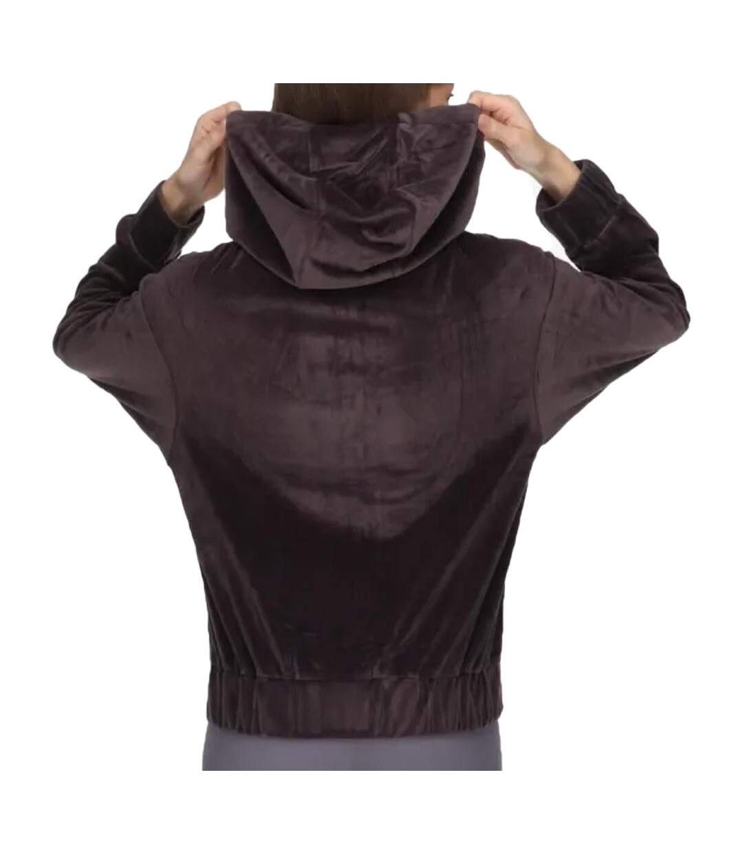 Veste en velours marron femme soul studio hoody-2