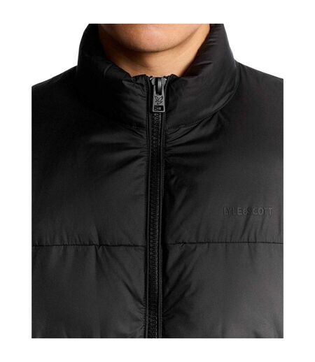 Mens Relaxed Fit Hybrid Jacket Black Lyle & Scott