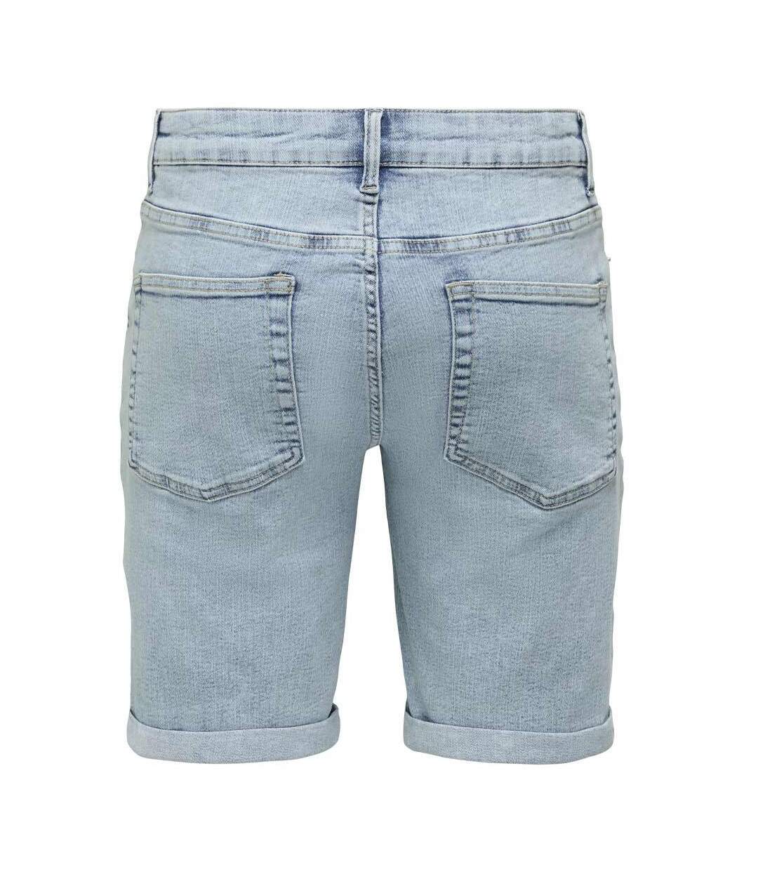 Short bleu homme only & sons ply lbd-3