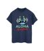 Disney Womens/Ladies Lilo And Stitch Christmas Tree Shades Coton Boyfriend T-Shirt (Bleu marine) - UTBI29989-1