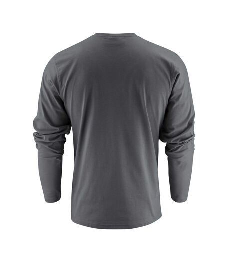 T-shirt Manches Longues Heavy Homme Gris Acier Printer