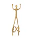 Statue Figurine en Métal Tower 147cm Doré-3