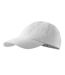 Childrens/kids 6 Panel Baseball Cap White Malfini-1