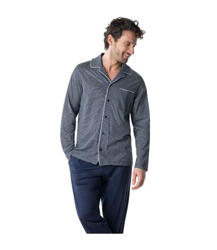 Pyjama long ouvert homme Mercerisé