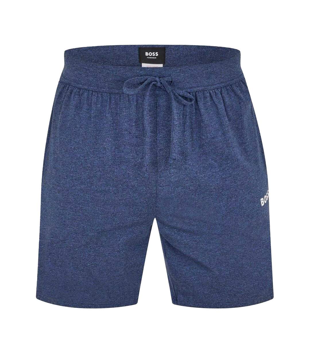 Mens Rise Bermuda Shorts Navy Marl Marl Boss-1