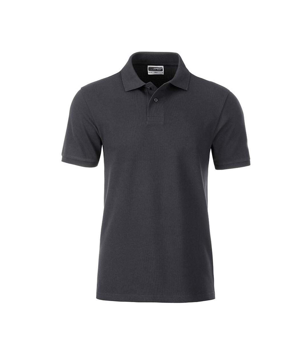 Mens basic polo graphite grey James and Nicholson-1