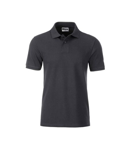 Mens basic polo graphite grey James and Nicholson