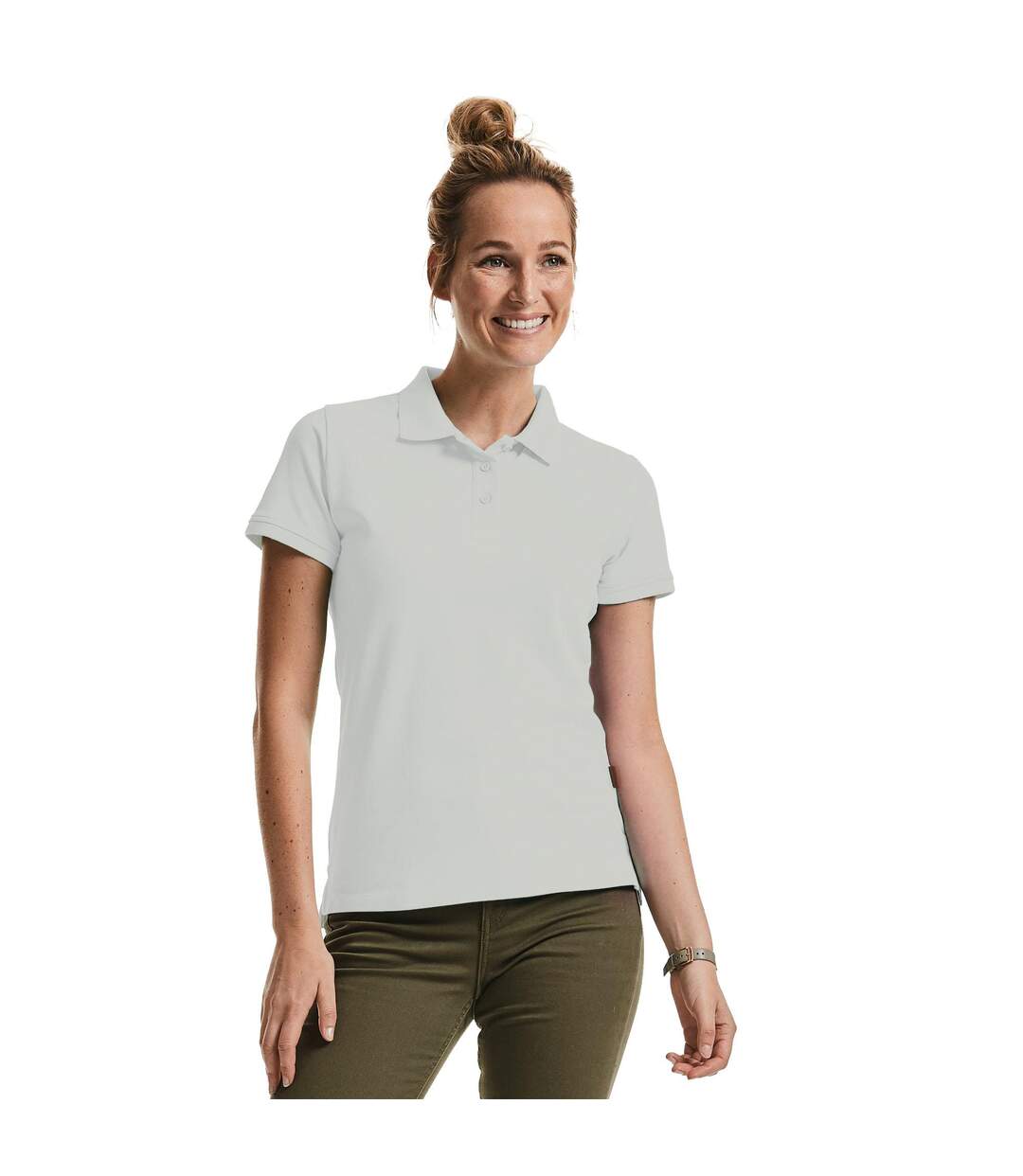 Polo Femme Gris Clair Russell-1