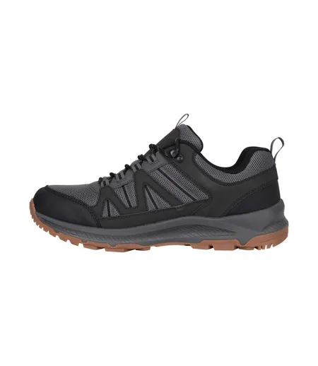 Mens Route Suede Waterproof Outdoor Walking Shoes Grey Mountain Warehouse