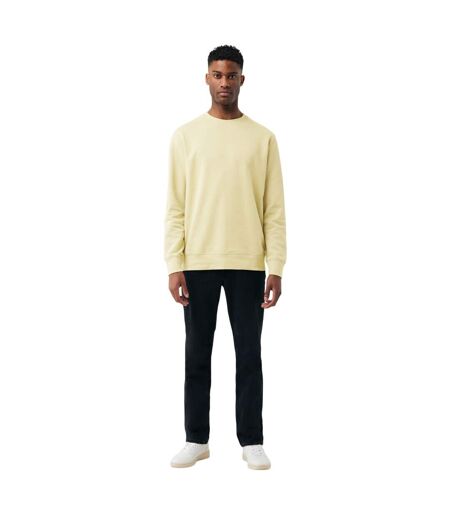 Unisex adult etosha recycled cotton lightweight sweatshirt cream yellow Iqoniq