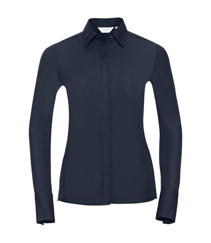 Russell Collection Womens/Ladies Ultimate Stretch Long-Sleeved Formal Shirt (Bright Navy) - UTPC7425
