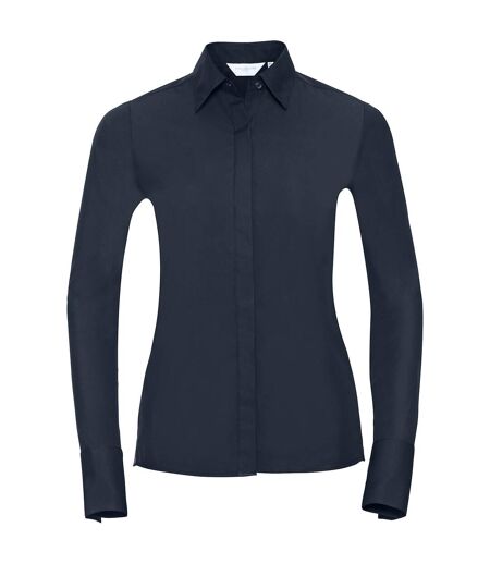 Russell Collection Womens/Ladies Ultimate Stretch Long-Sleeved Formal Shirt (Bright Navy) - UTPC7425