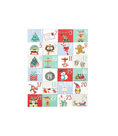 Paris Prix - Stickers De Noël calendrier De L'avent Multicolore