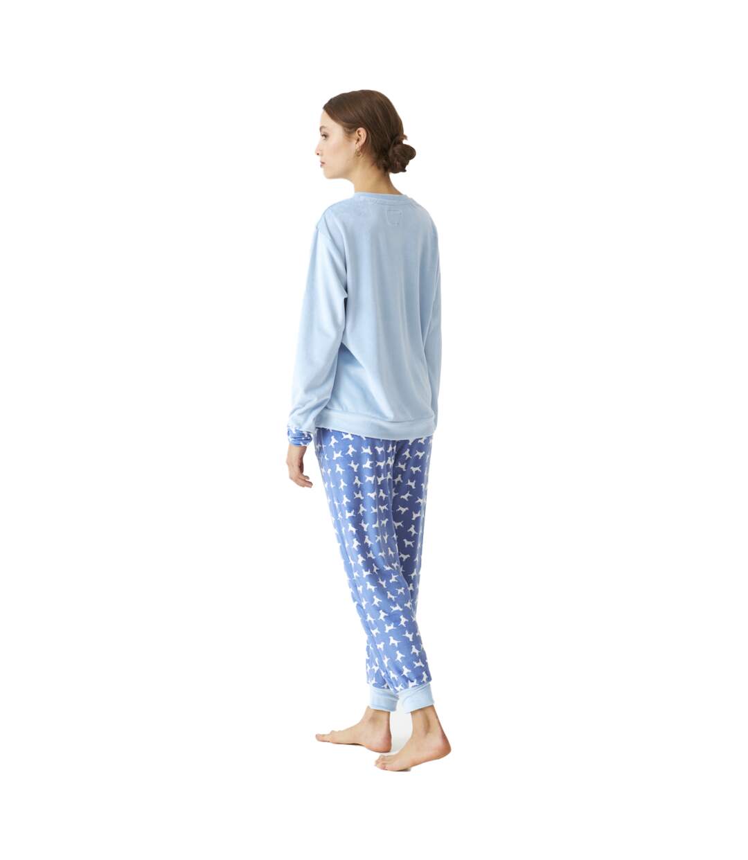 Winter pajamas long sleeve velvet JJB4 women-3