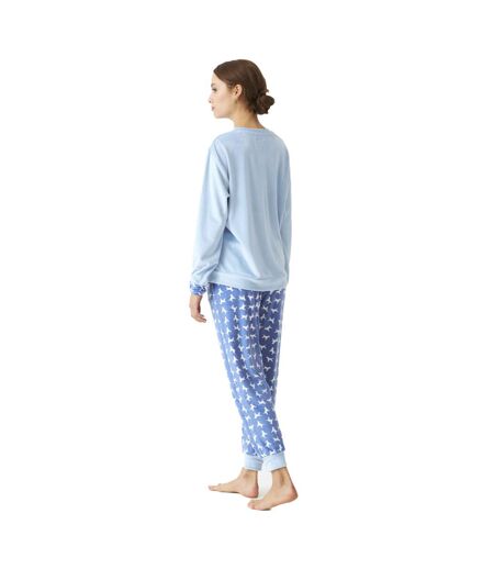 Winter pajamas long sleeve velvet JJB4 women