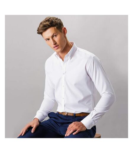 Chemise à manches longues homme blanc Kustom Kit