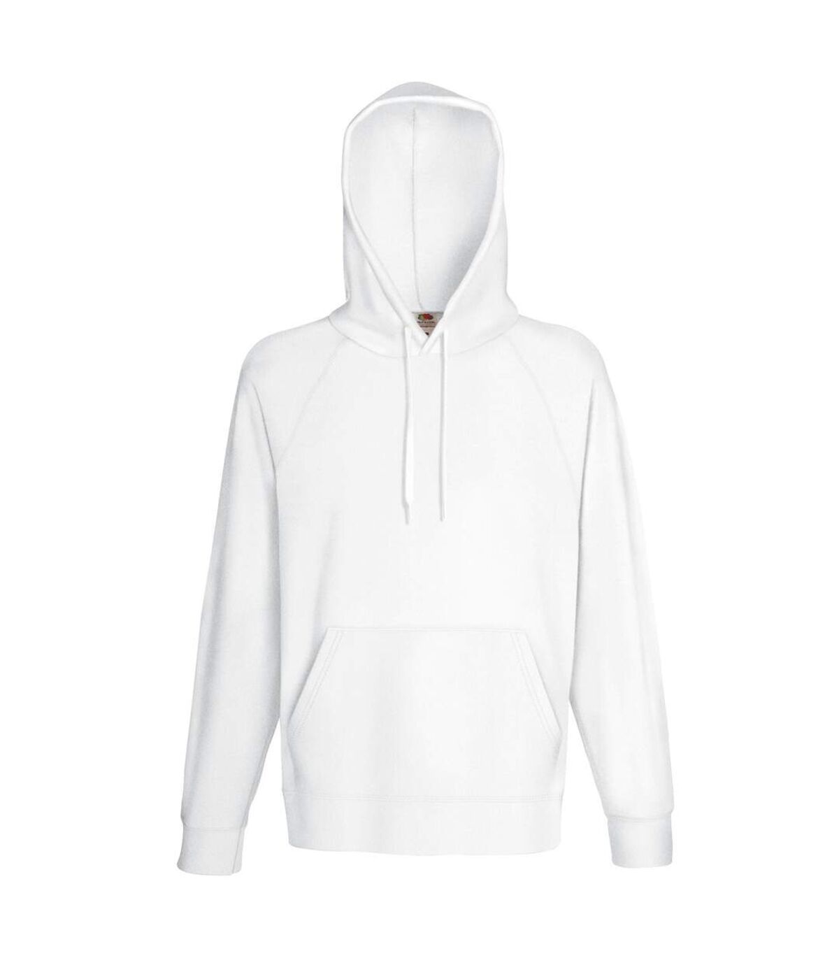 Fruit Of The Loom Mens Lightweight Hooded Sweatshirt / Hoodie (240 GSM) (White)