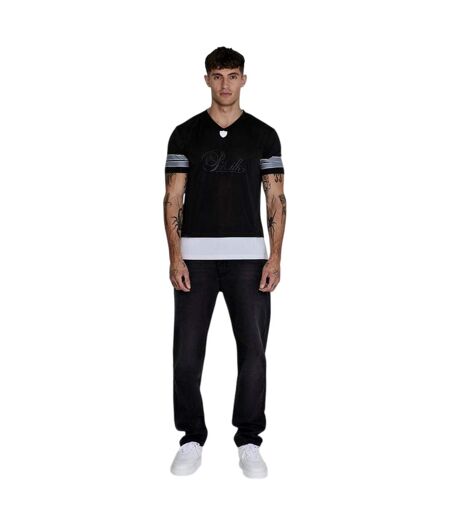 T-shirt Manches Courtes Homme Noir SikSilk