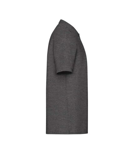 Fruit Of The Loom Mens 65/35 Pique Short Sleeve Polo Shirt (Dark Heather) - UTBC388