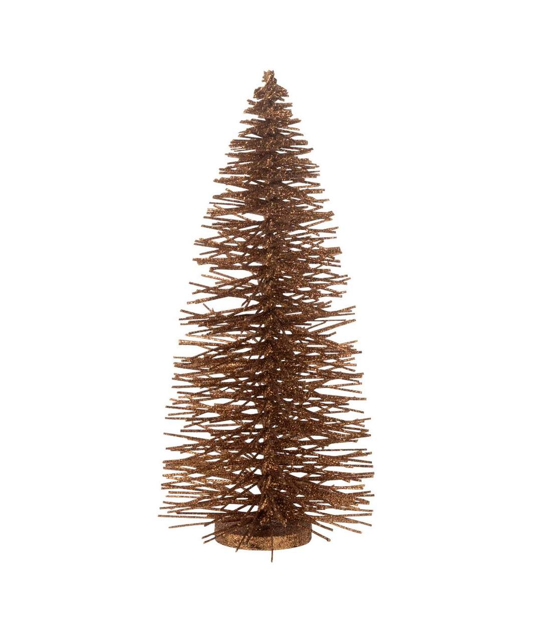 Sapin de Noël Déco à Paillettes Copper 48cm Marron-1