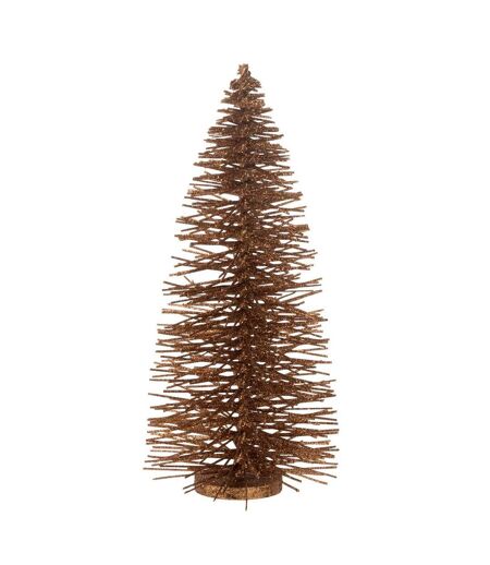 Sapin de Noël Déco à Paillettes Copper 48cm Marron