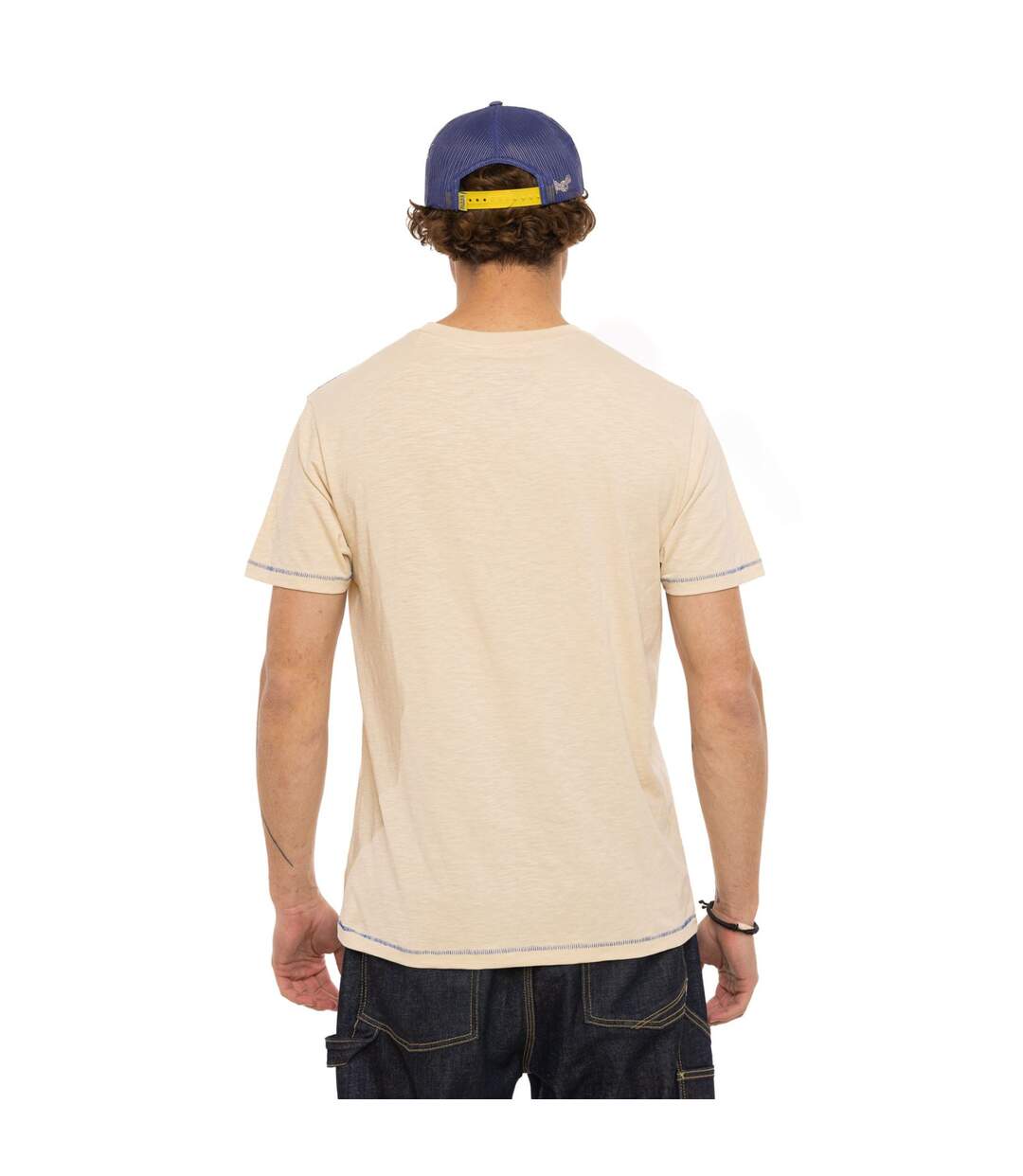 T-shirt homme regular fit col rond en Slub jersey Palm Vondutch-3