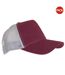 Lot de 2  casquettes de baseball homme bordeaux / gris clair Beechfield-1