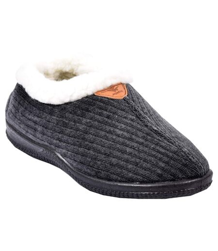PANTOUFLE Femme Chausson COCOONING MD7281 GRIS VELOURS
