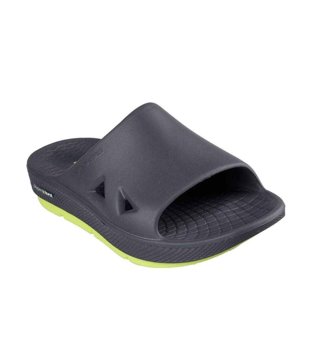 Claquettes Homme Anthracite Vert Skechers-1