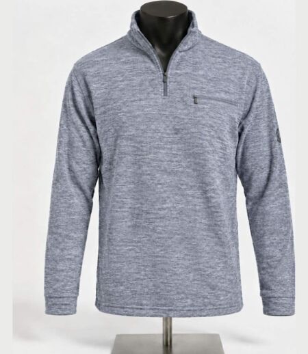 CHALLENGER CARIBOU4 — Sweat polaire gris foncé chiné : confort thermique et résistance