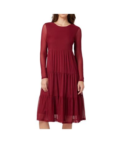 Robe Rouge Femme Vila Volettis Mesi - L