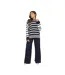 Pull Tunique Motif/style À Rayures Jack Femme Bleu Marine Crème Brave Soul-1
