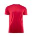 Mens Run Active T-shirt Bright Blue Printer RED-1