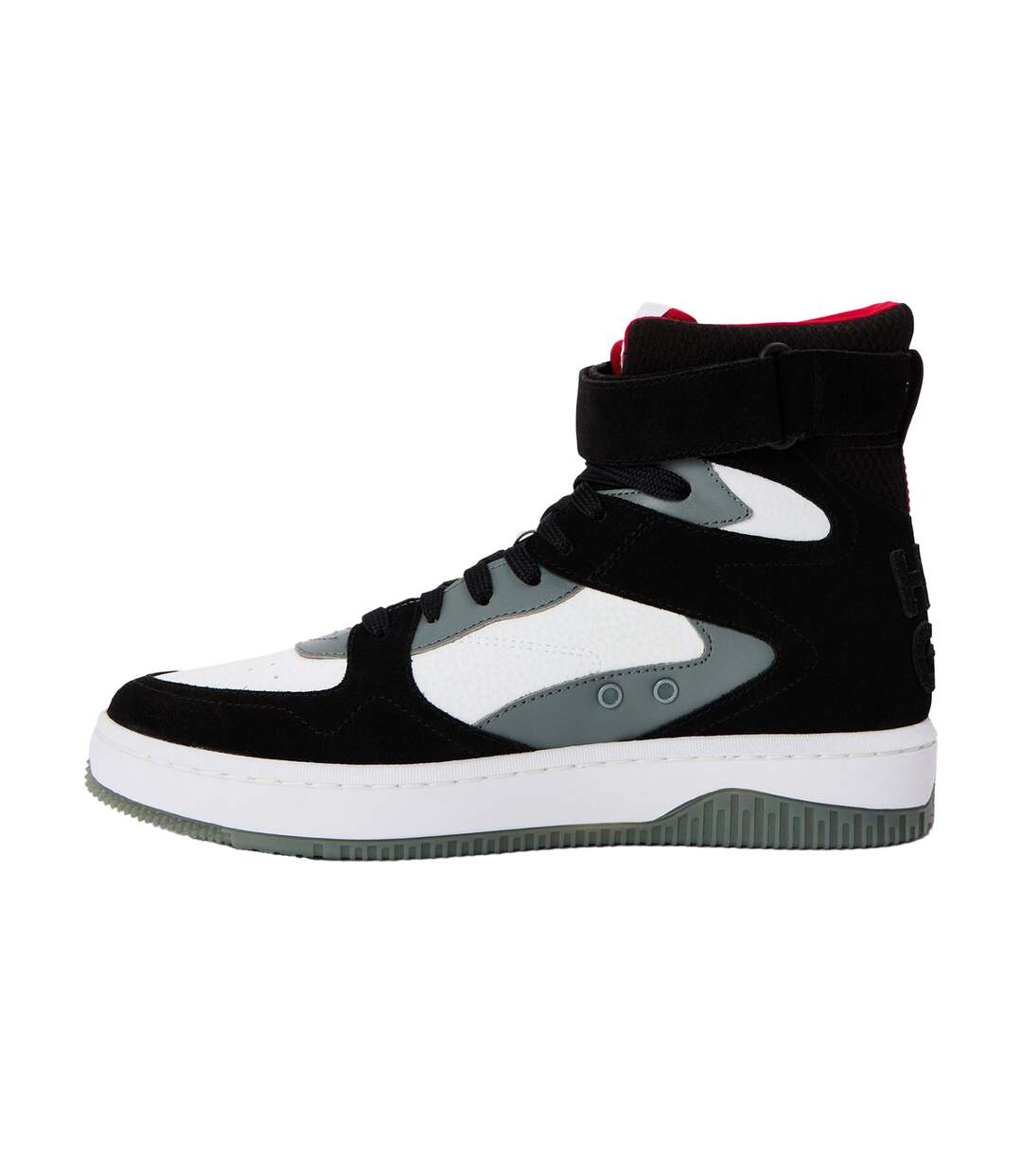 Mens Kilian Hito Ltmx Suede Trainers White Black Hugo-3