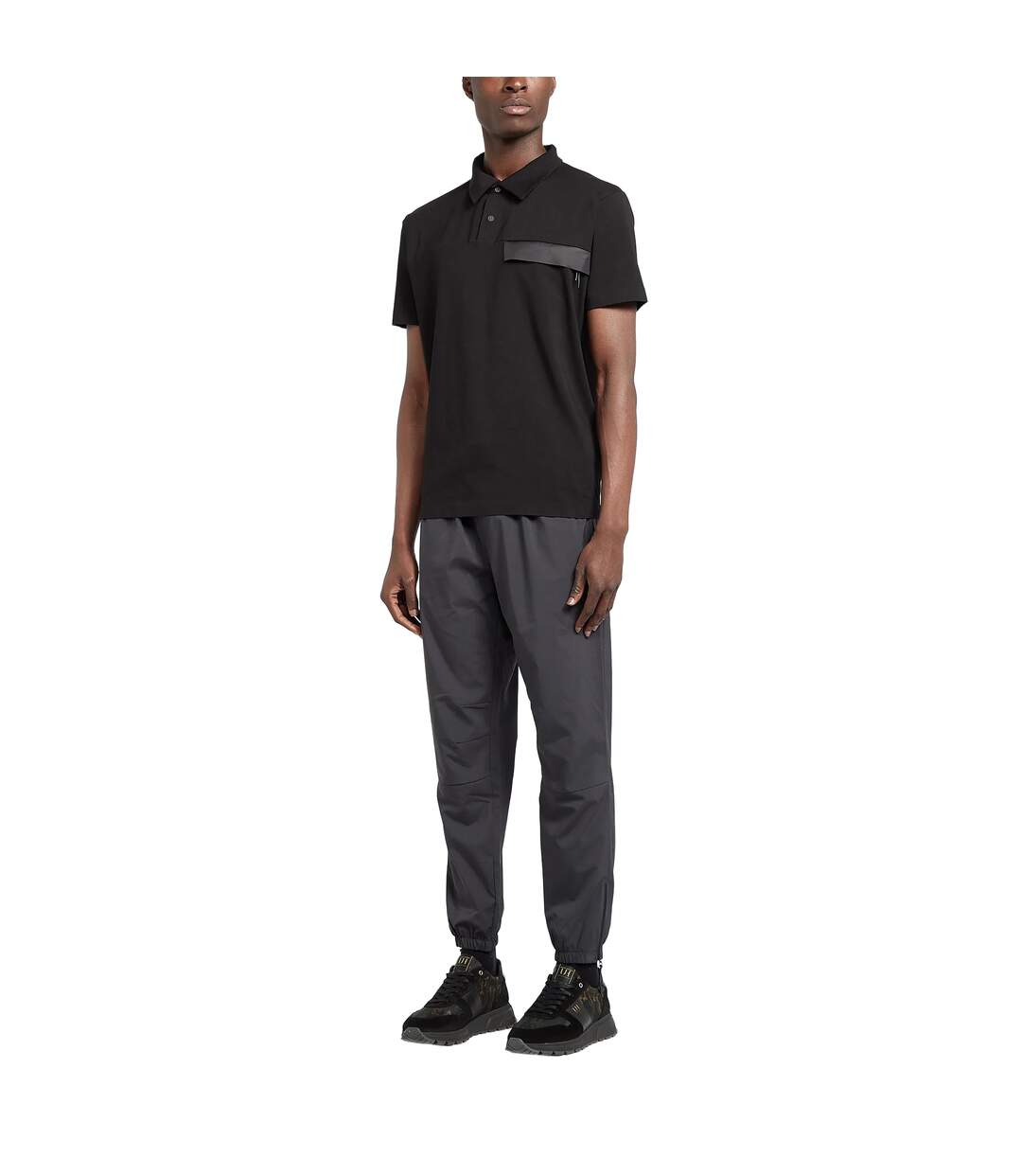 Polo Homme Noir Unlike Humans-1