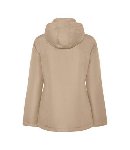 Womens/ladies america padded parka dark sand Roly