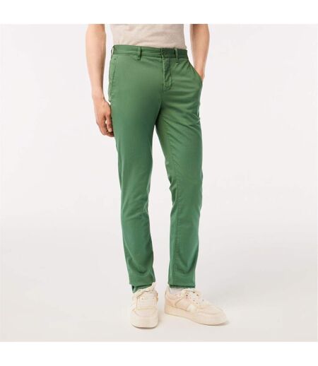 Mens Organic Cotton Slim Chinos Green Lacoste