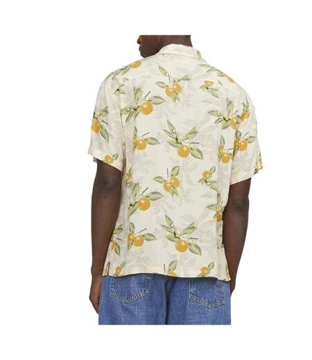 Chemise manches courtes beige/verte homme jack & jones jorluke - xxl