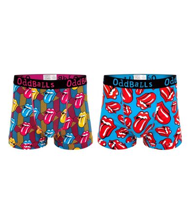 OddBalls Mens The Rolling Stones Boxer Shorts (Pack Of 2) (Multicolored) - UTOB123