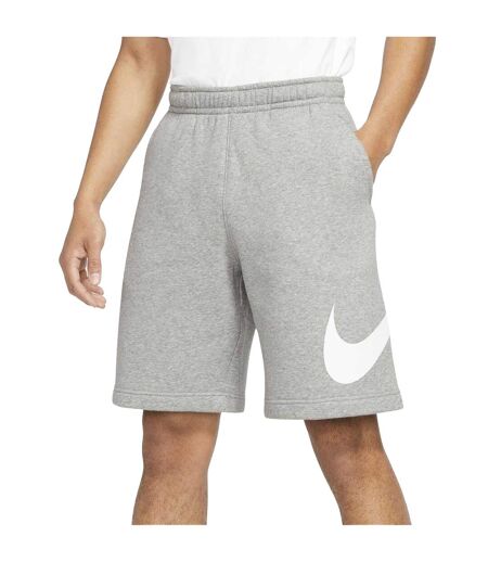 Short De Jogging Club Homme Gris Foncé Blanc Nike