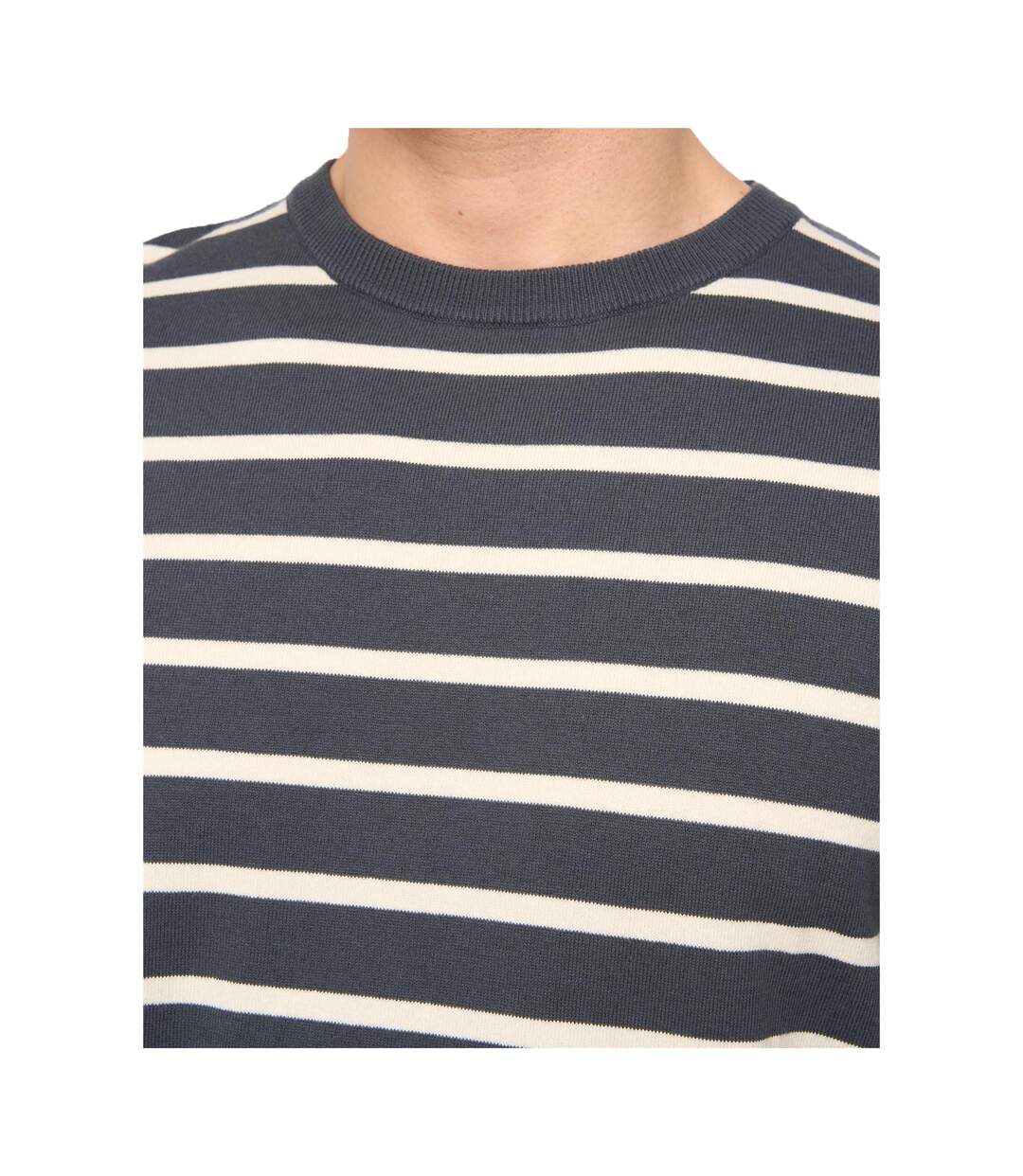 Mens Norwell T-shirt Slate Blue Stripe Duck And Cover-3