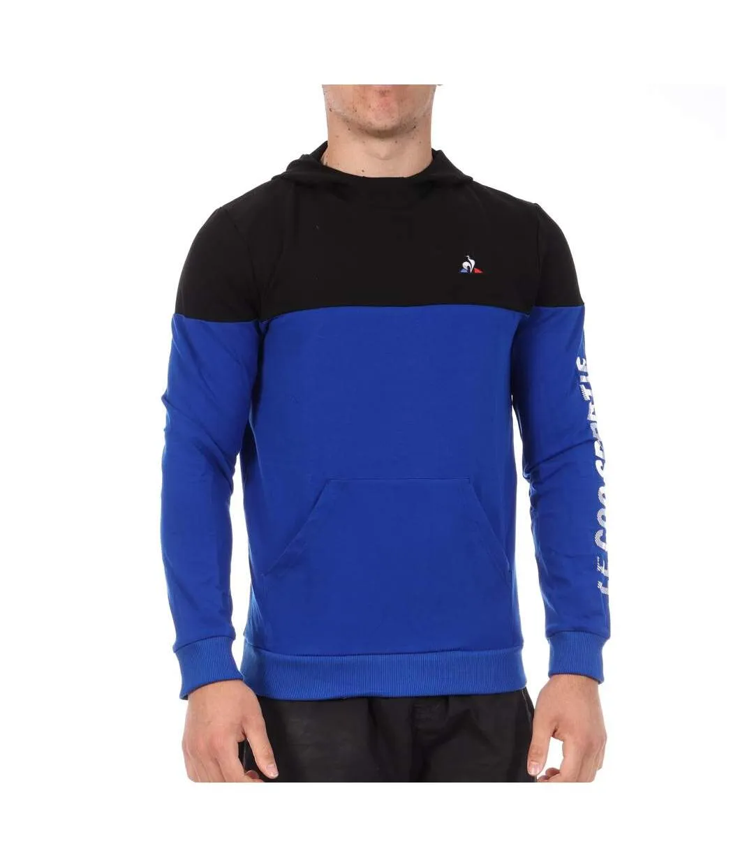 Sweat bleu/noir homme le coq sportif hoody-1