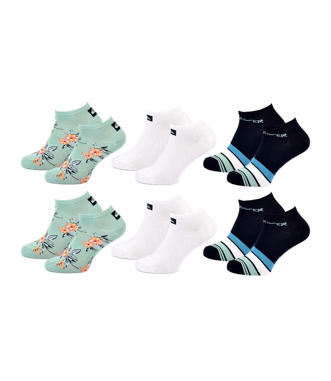 Chaussettes QUIKSILVER SNEAKER - Pack de 6-1