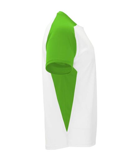 T-shirt Bugatti Adulte Blanc Vert Fougère Roly Sport